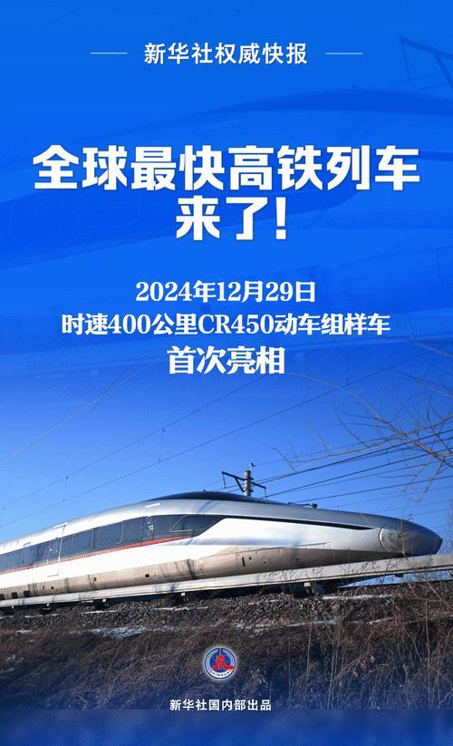 全球最快高铁列车耀世登场 科技创新的里程碑 CR450动车组